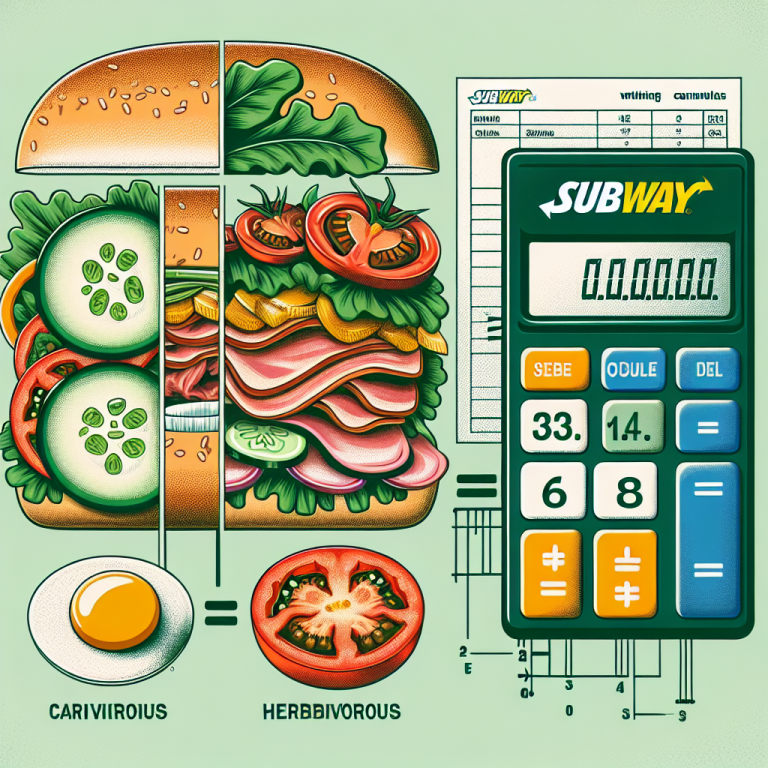 Subway Calories Calculator