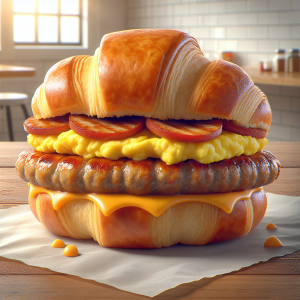 How Many Calories In A Burger King Sausage Egg And Cheese Croissant