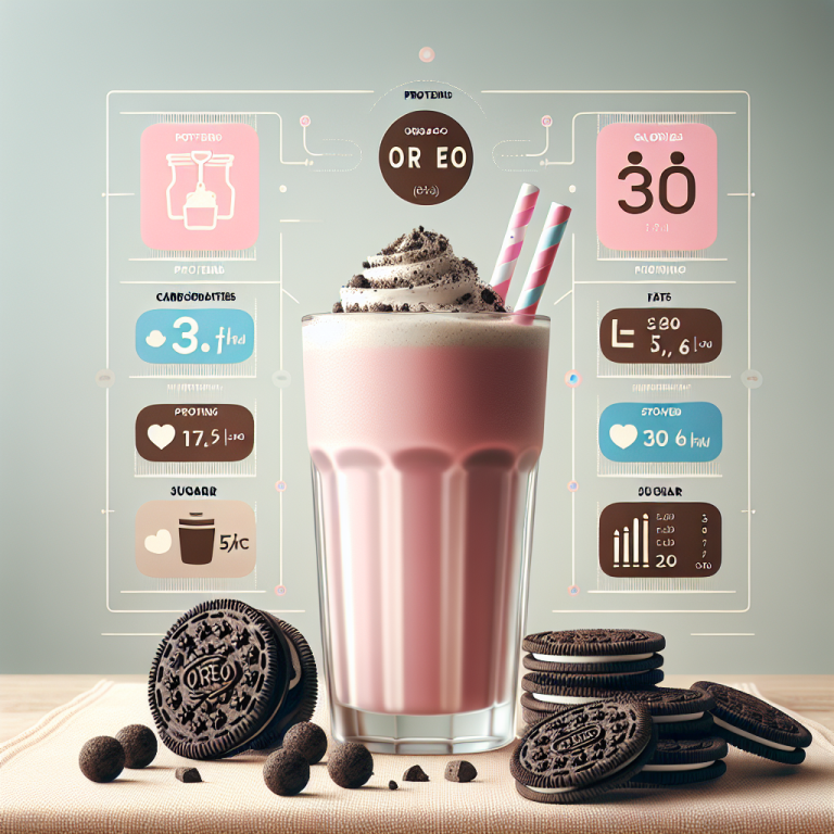 Nutrition Facts Baskin Robbins Oreo Shake