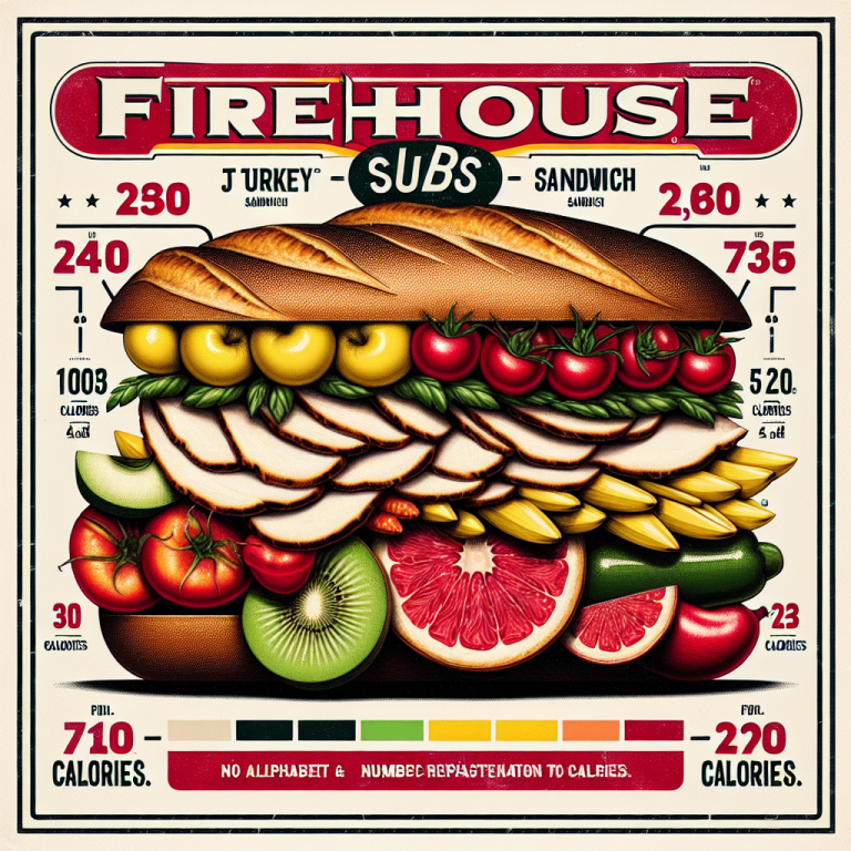 Firehouse Subs Jamaican Jerk Turkey Calories